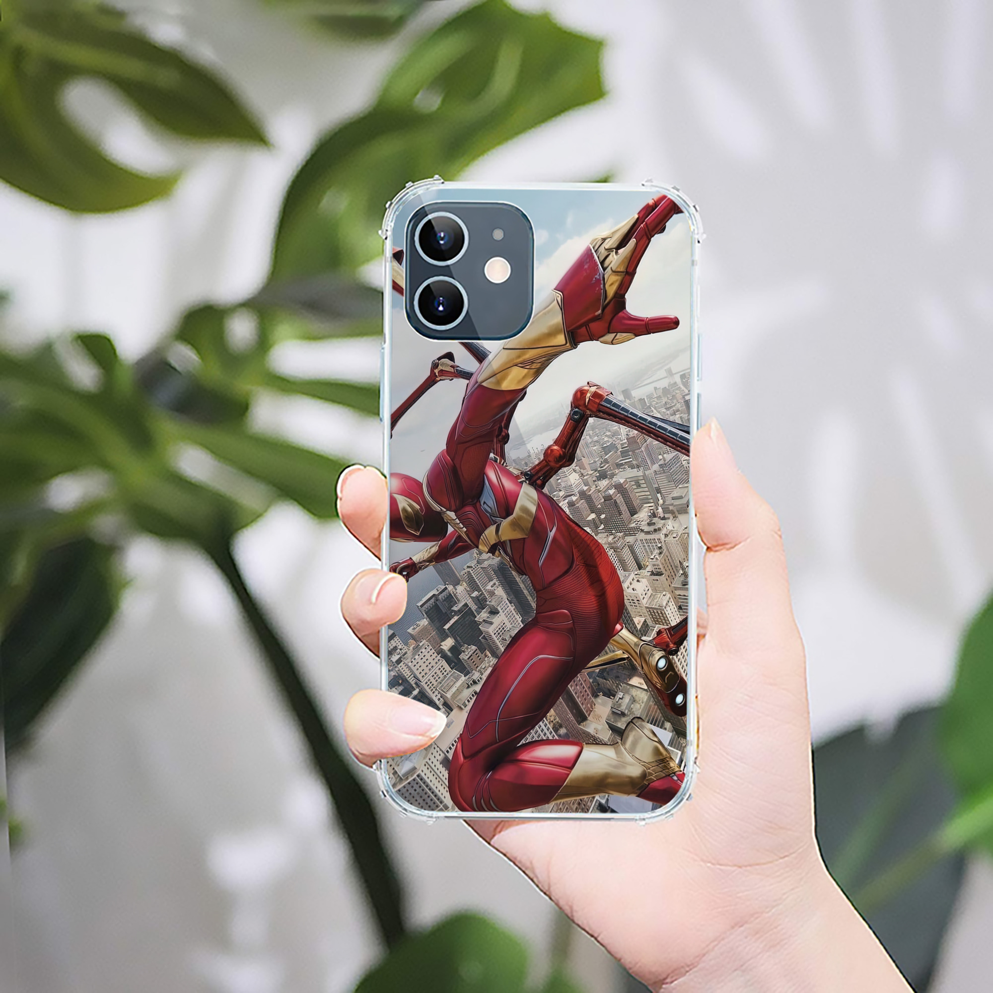 （画像用） Spider Man スパイダーマン 【iPhone 12シリーズ対応】透明スマホケース（クリアソフトケース）